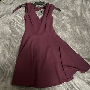 A maroon dress nice